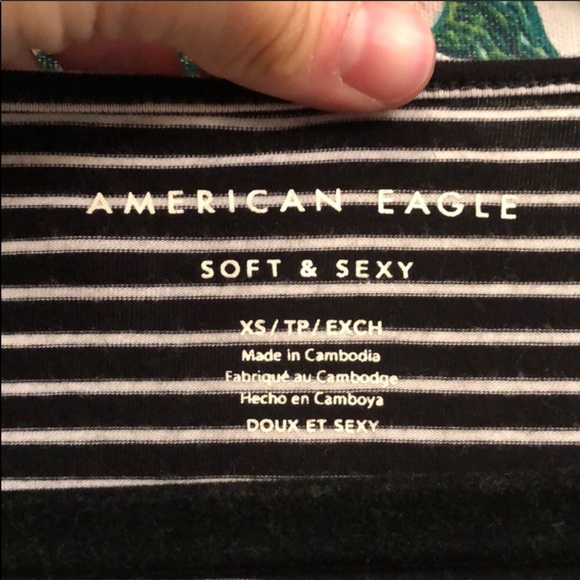 American Eagle Striped Floral Tank Top - Picture 4 of 5